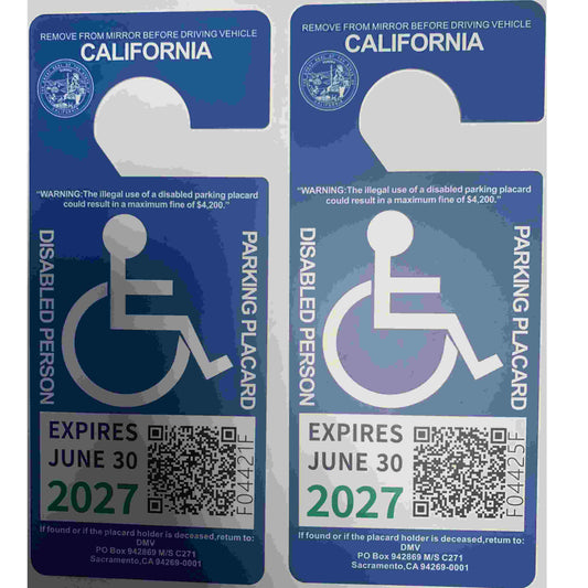 Buy California Disable Person Placard | Scannable | Buy 1 Get 1 free - USA BEST FAKE ID